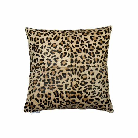 HOMEROOTS 18 x 18 in. Cowhide Pillow - Leopard 316830